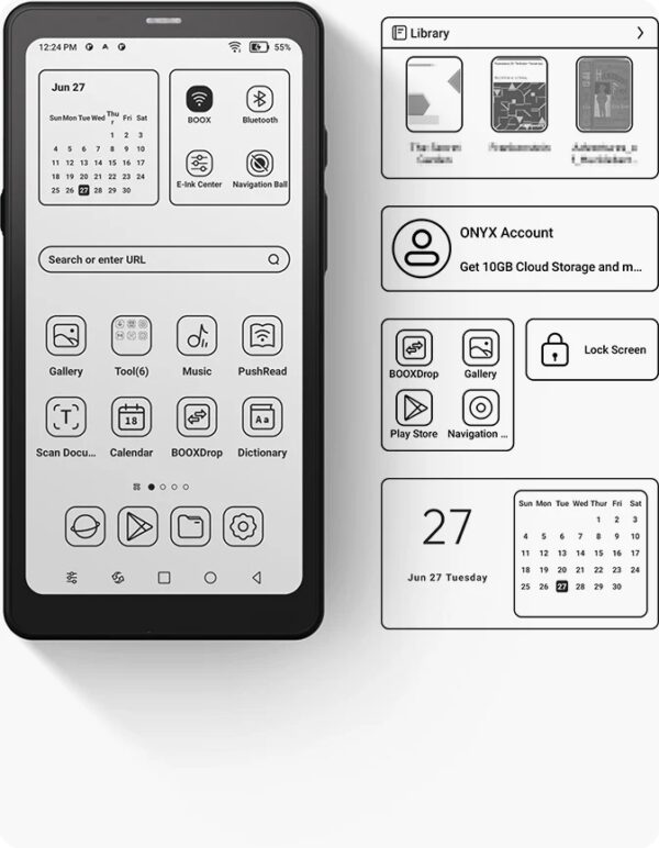 Onyx Boox Palma Black електронна книга eInk 6/128 6.13' - Зображення 4