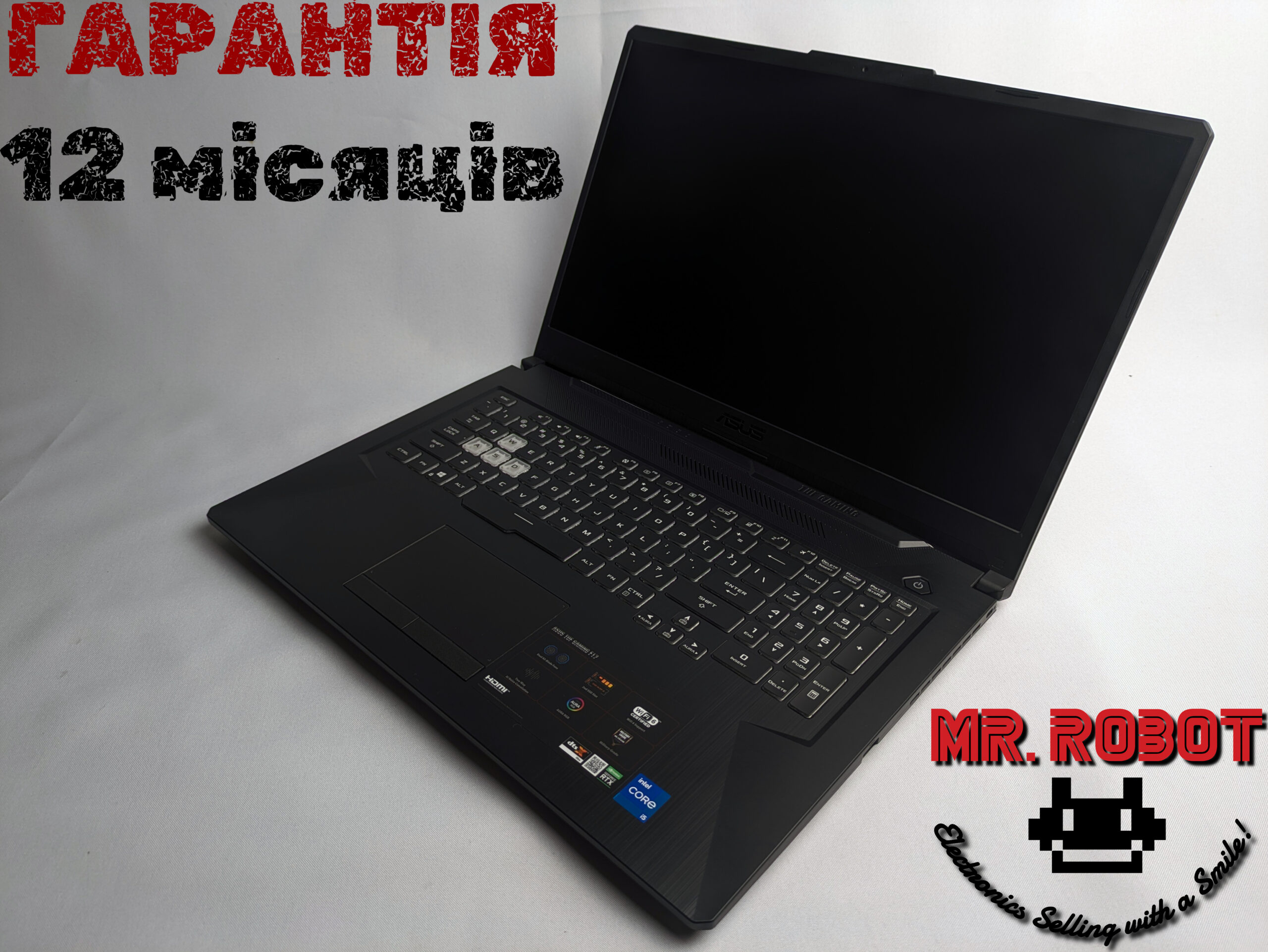 НОВИЙ? Asus TUF Gaming F17|RTX3050-4GB|i5-11260H|16-64ram/512-8000NVMe|17.3' 144Hz|АКБ92%